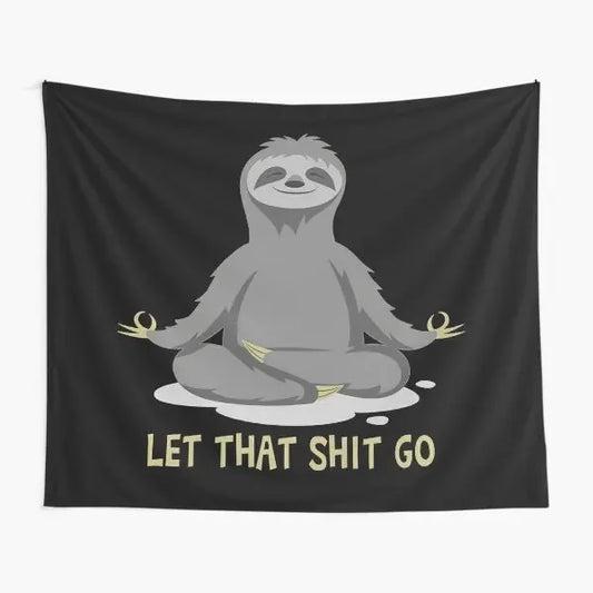 Yoga Sloth Wall Art Tapestry
