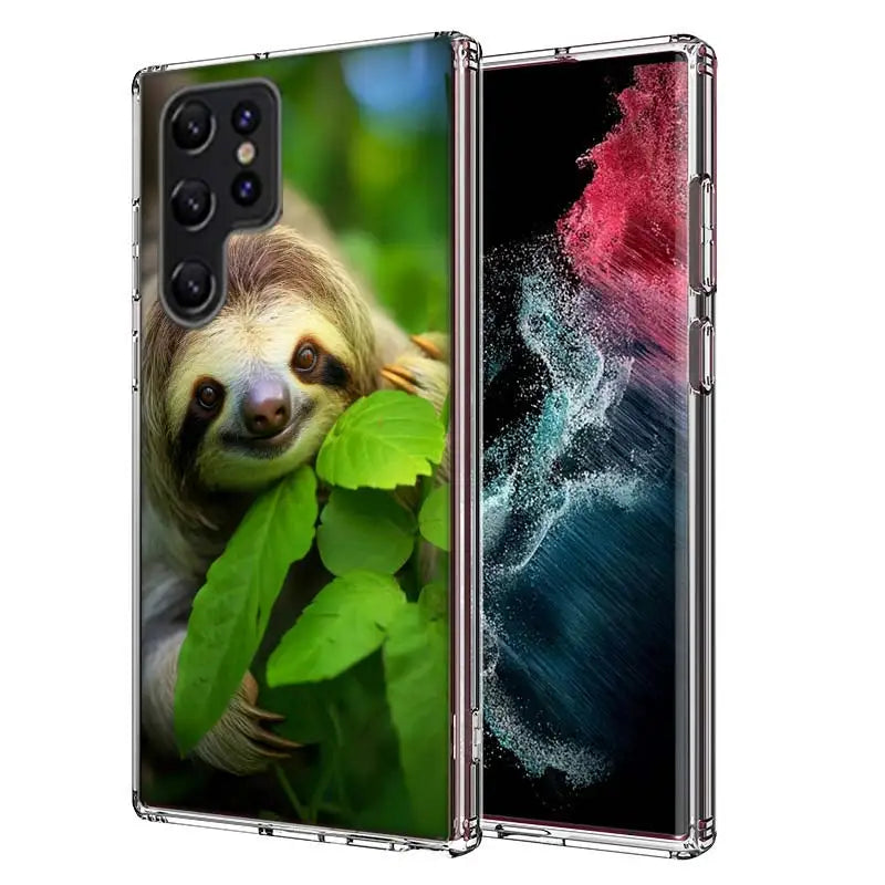 Sloth With Leaves Samsung Phone Case