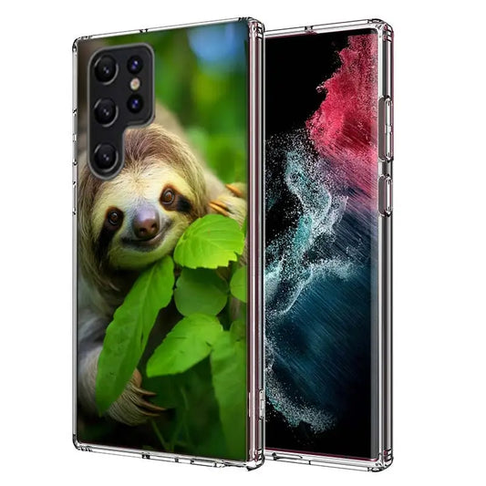 Sloth With Leaves Samsung Phone Case