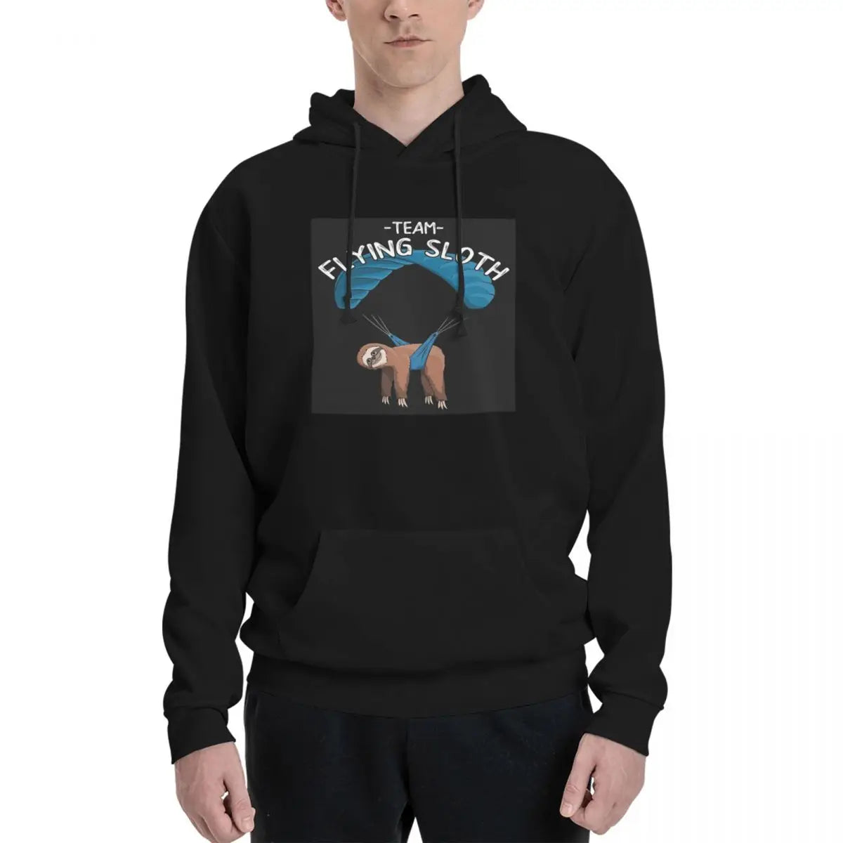 Paragliding Flying Sloth Hoodie