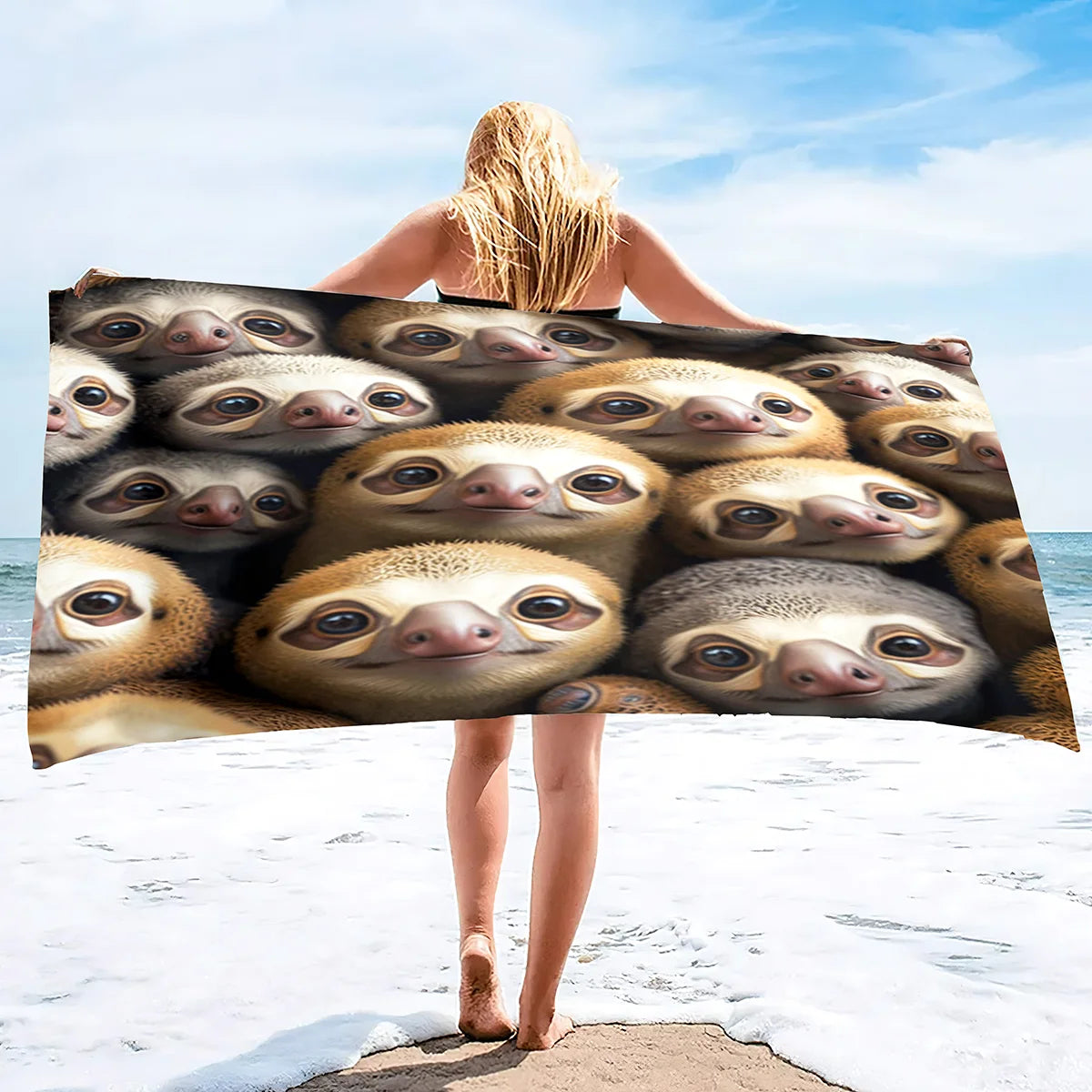 Assorted Cute Sloth Towels