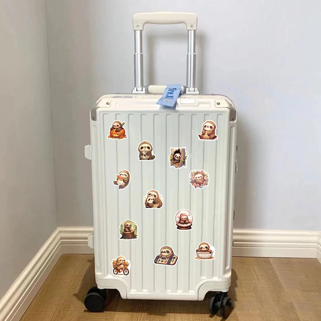 50 piece Cute Sloth Sticker Set