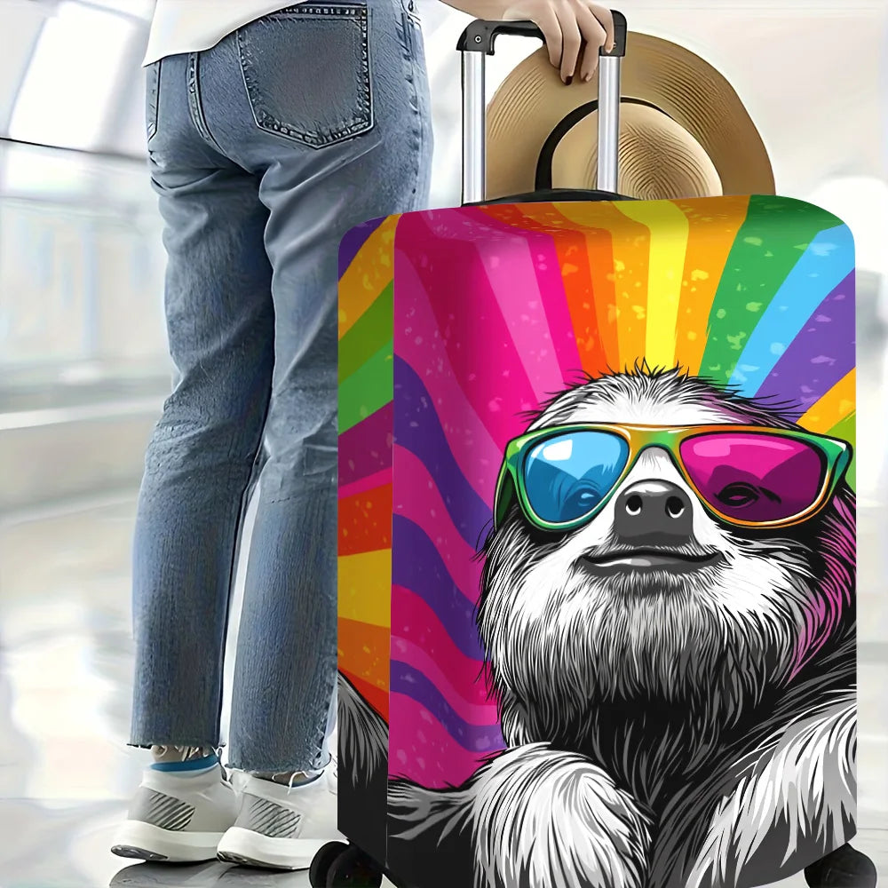 Vibrant Sloth Luggage Cover