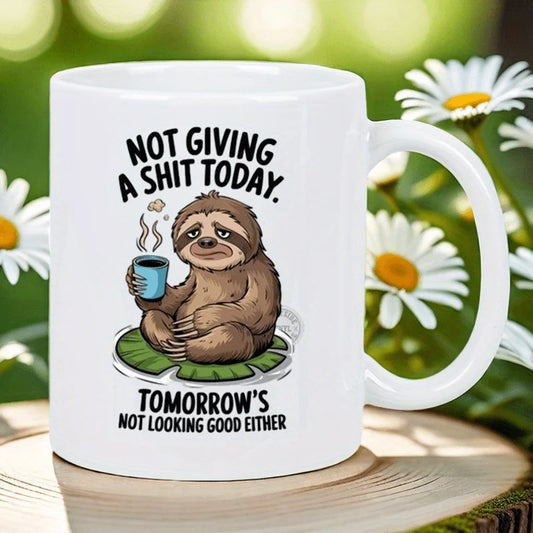Not Giving A Shit Today Sloth Mug