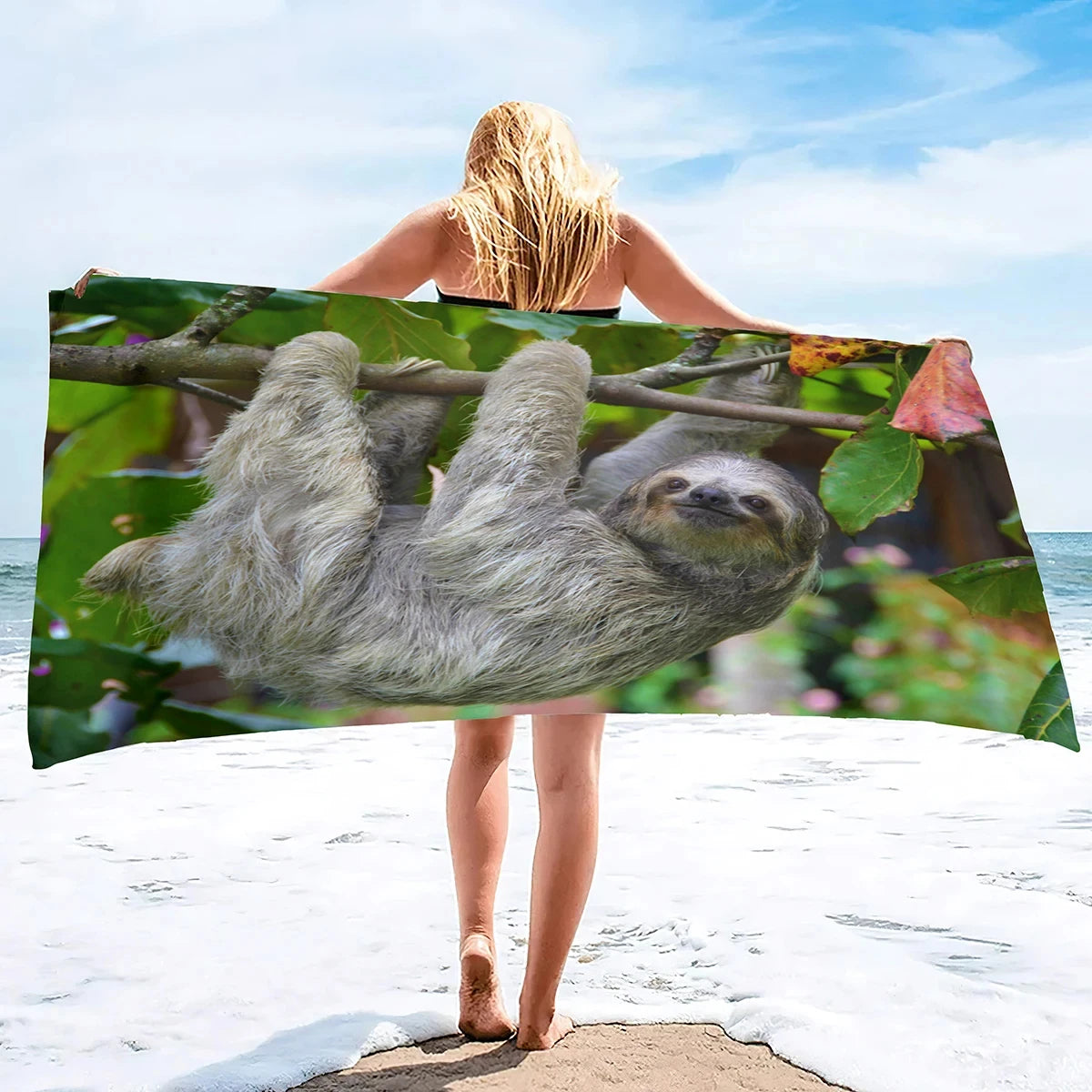 Assorted Cute Sloth Beach Towel