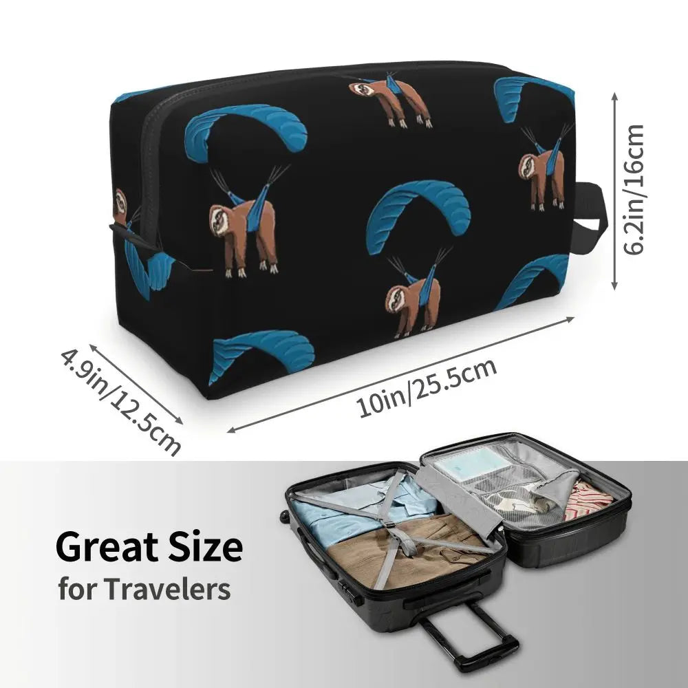 Paragliding Sloth Cosmetic Bag