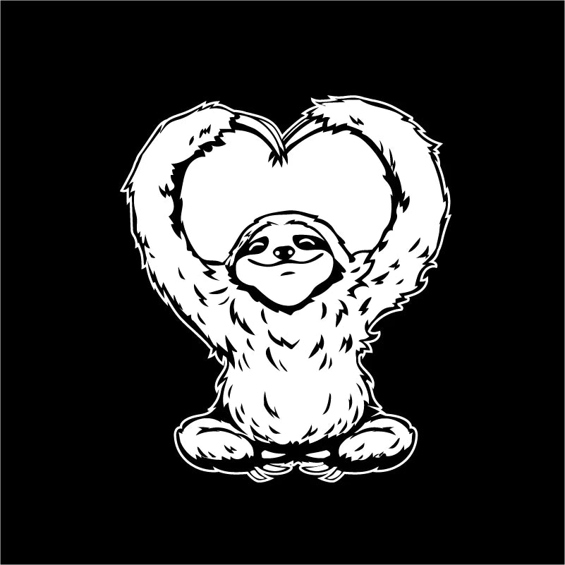 Happy Heart Sloth Sticker