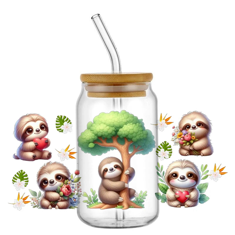 Sloth Decal Easy Peel Rub-On Transfer Sticker