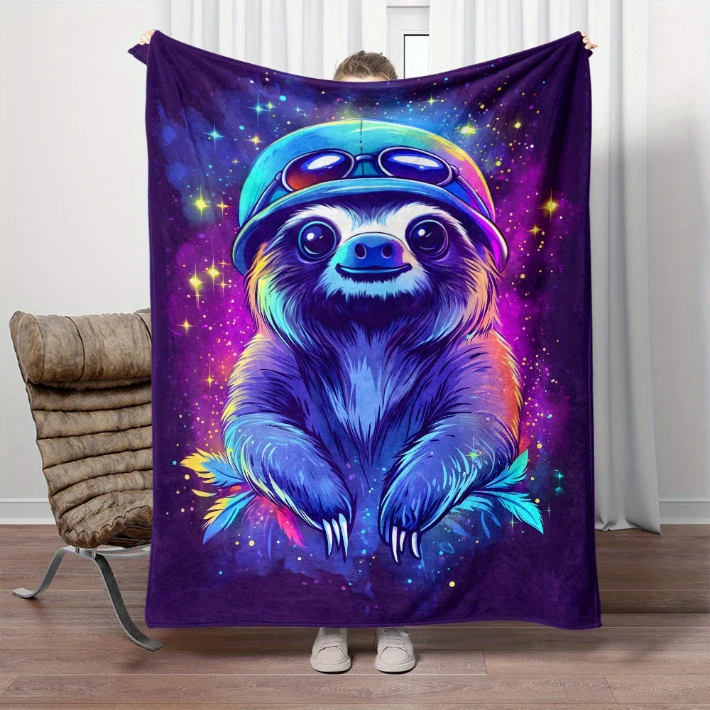 Cosmic Sloth Fleece Blanket