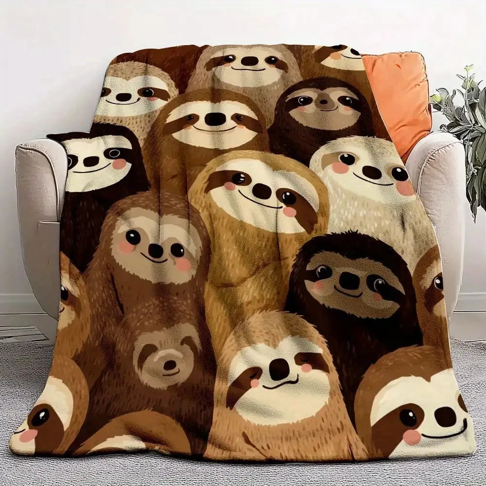 Sloth Faces Blanket