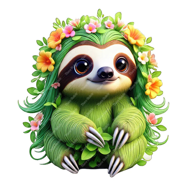 Forest Sloth Wall Stickers