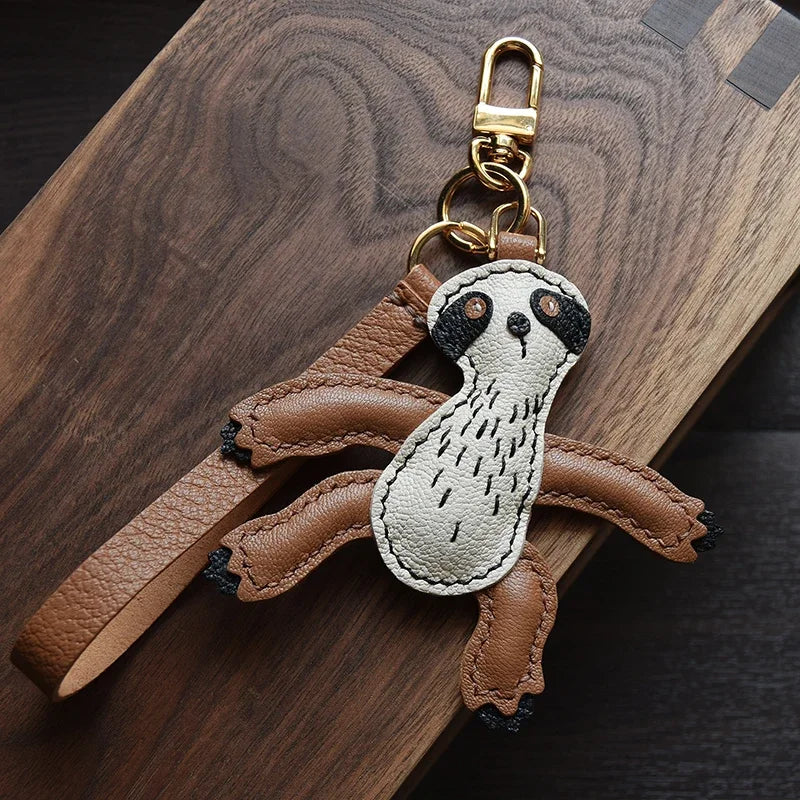 Sloth Handmade Leather Pendant
