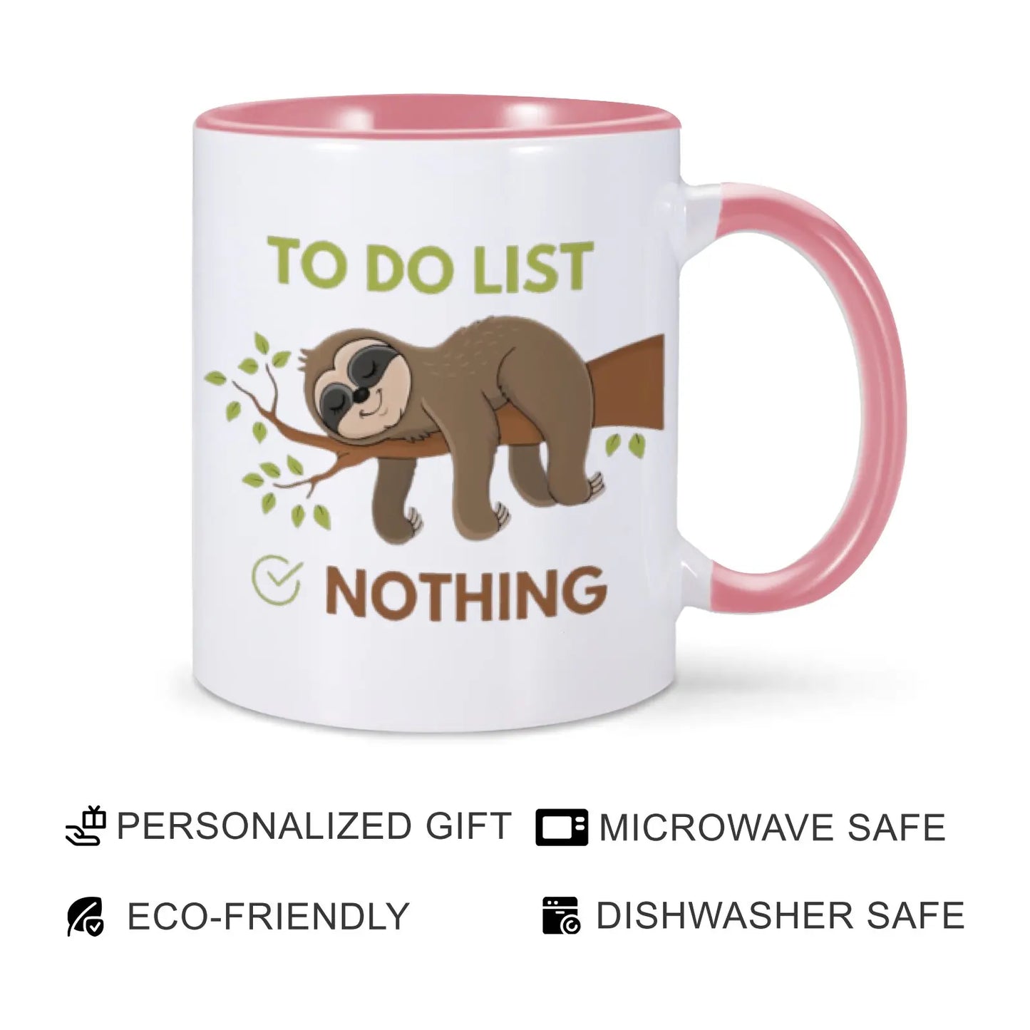 To Do List Nothing Sloth Mug