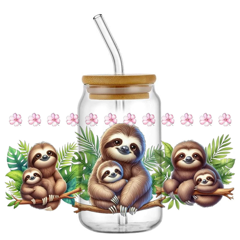 Sloth Decal Easy Peel Rub-On Transfer Sticker