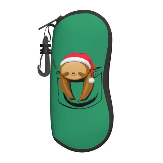 Santa Sloth Glasses Case