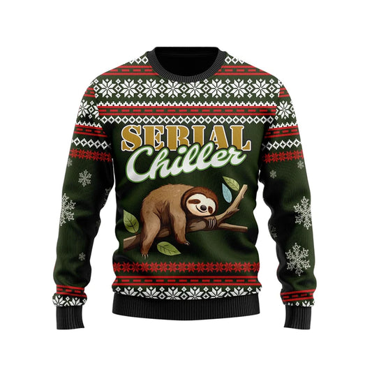 Serial Chiller Sloth Christmas Jumper
