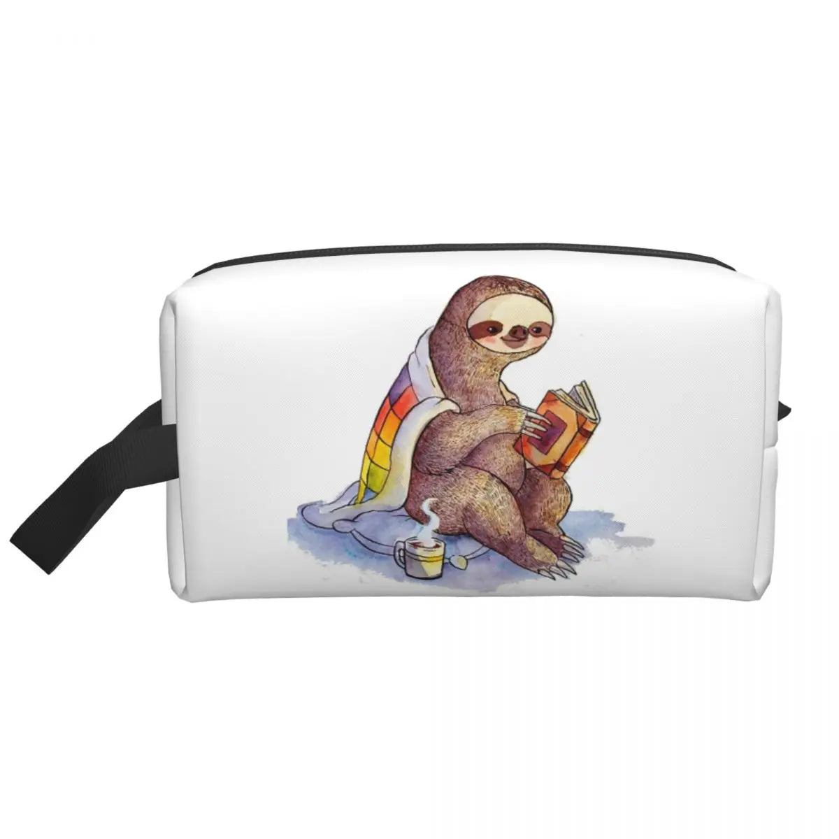 Reading Sloth Cosmetic Bag