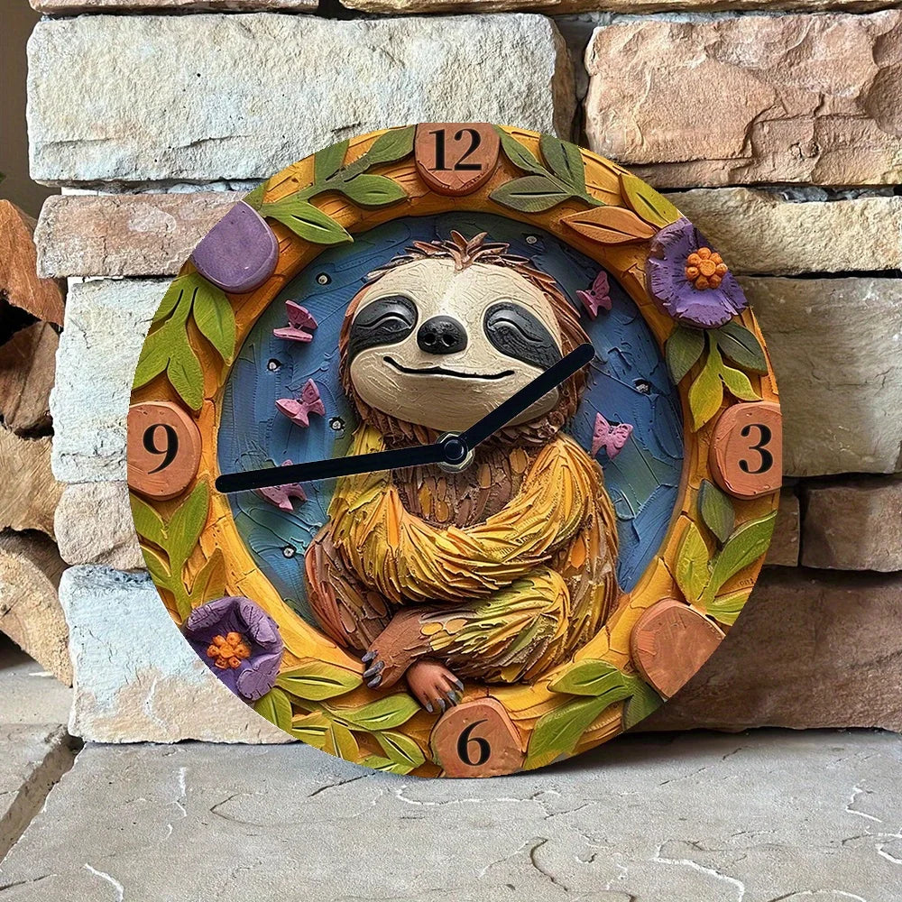 Sloth Themed Wall Clock