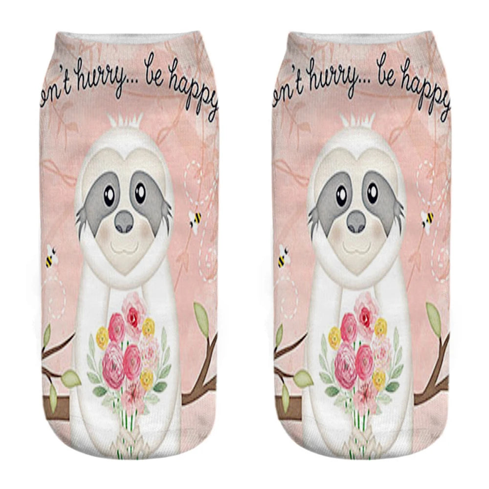 Sloth Short Ankle Socks