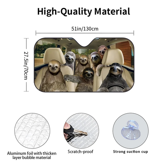 Sloth Car Sunshade