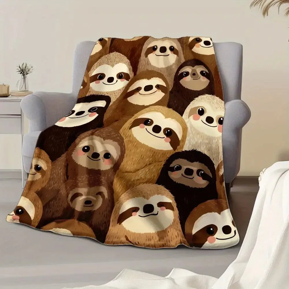 Sloth Faces Blanket
