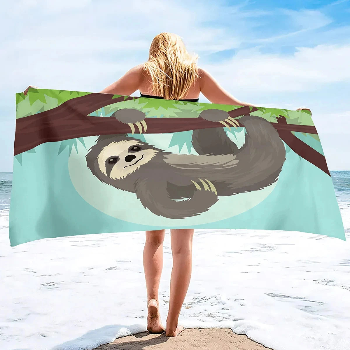 Assorted Cute Sloth Beach Towel