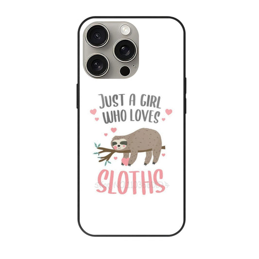 Just A Girl Who Loves Sloths iPhone Case