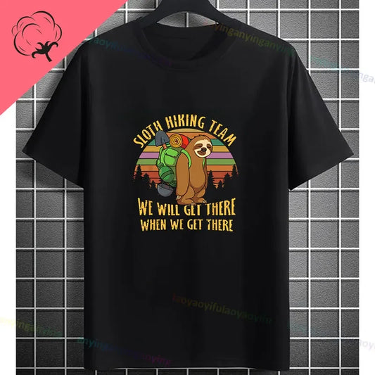 Retro Sloth Hiking Team T-Shirt