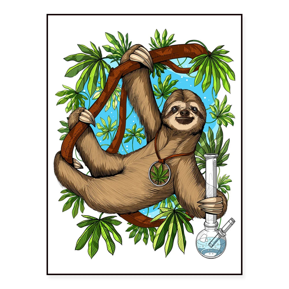 Sloth Weed Wall Art
