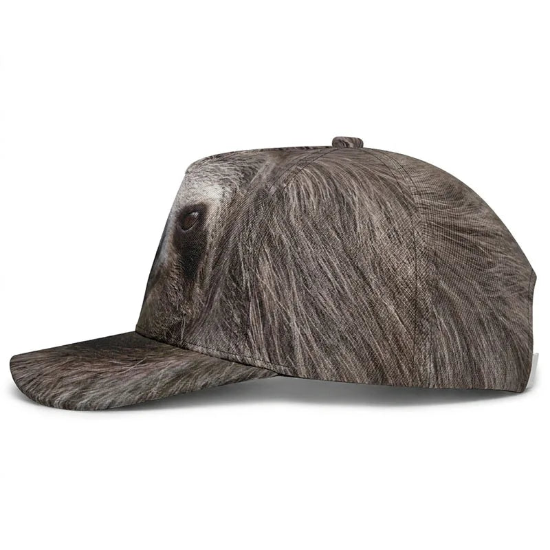 Realistic Sloth Print Baseball Cap