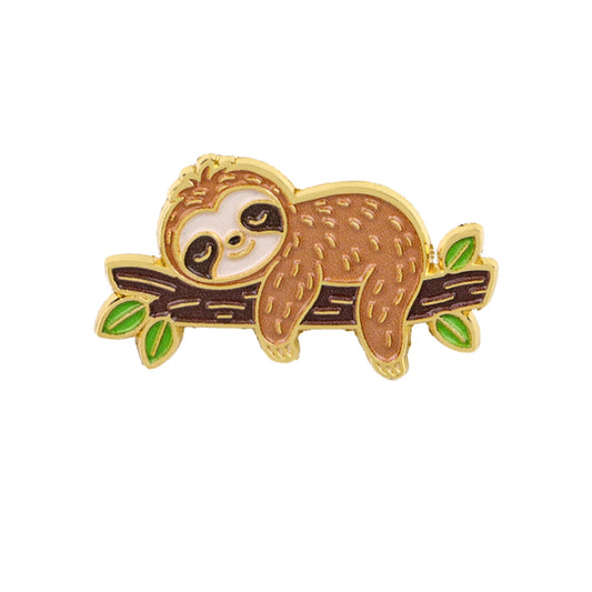 Sloth On A Branch Pin Badge