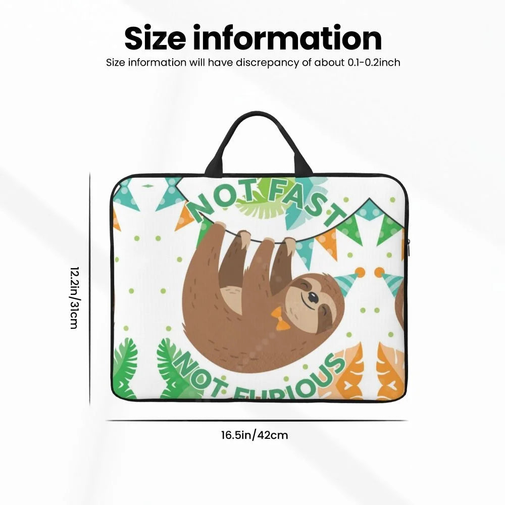 Not Fast Not Furious Sloth Laptop Bag