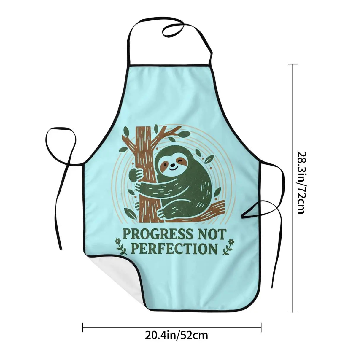 Progress Not Perfection Sloth Apron product photo 3