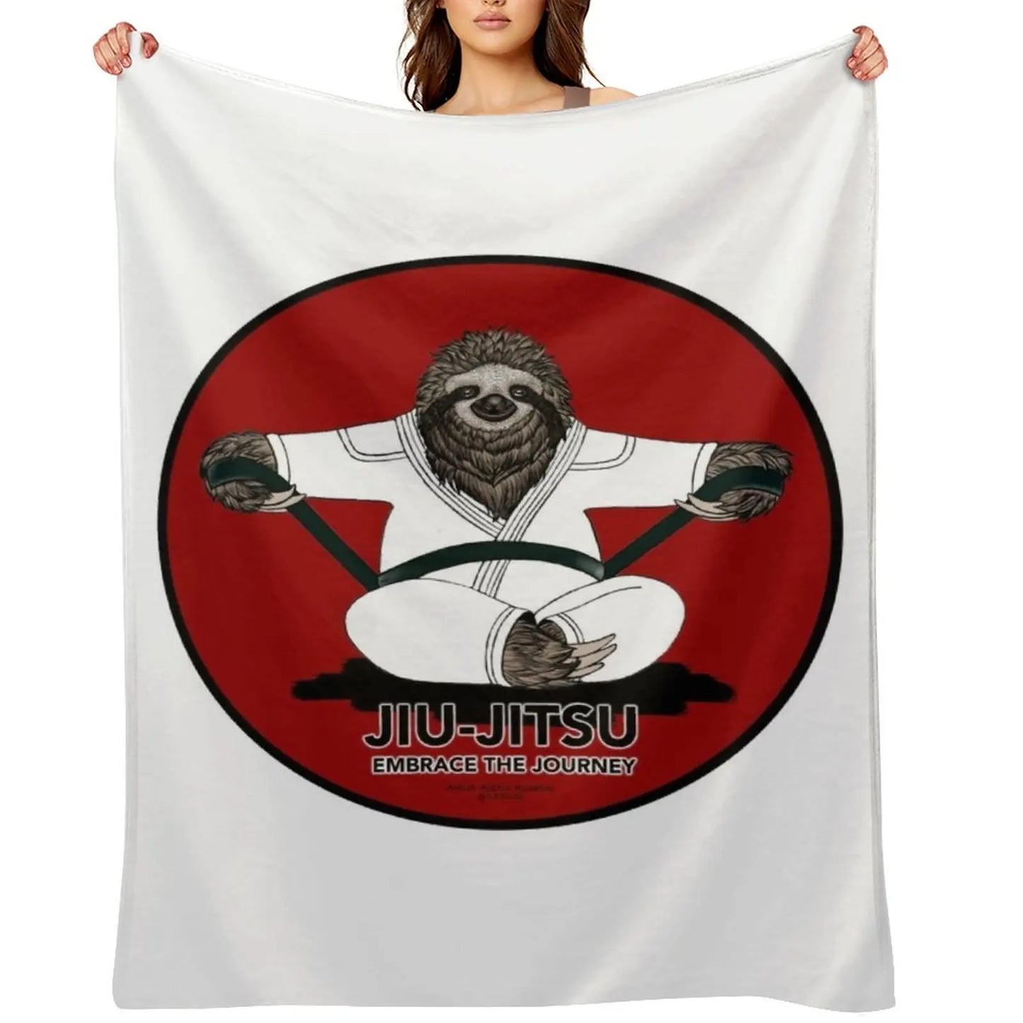 Black Belt Jiu-Jitsu Sloth Blanket