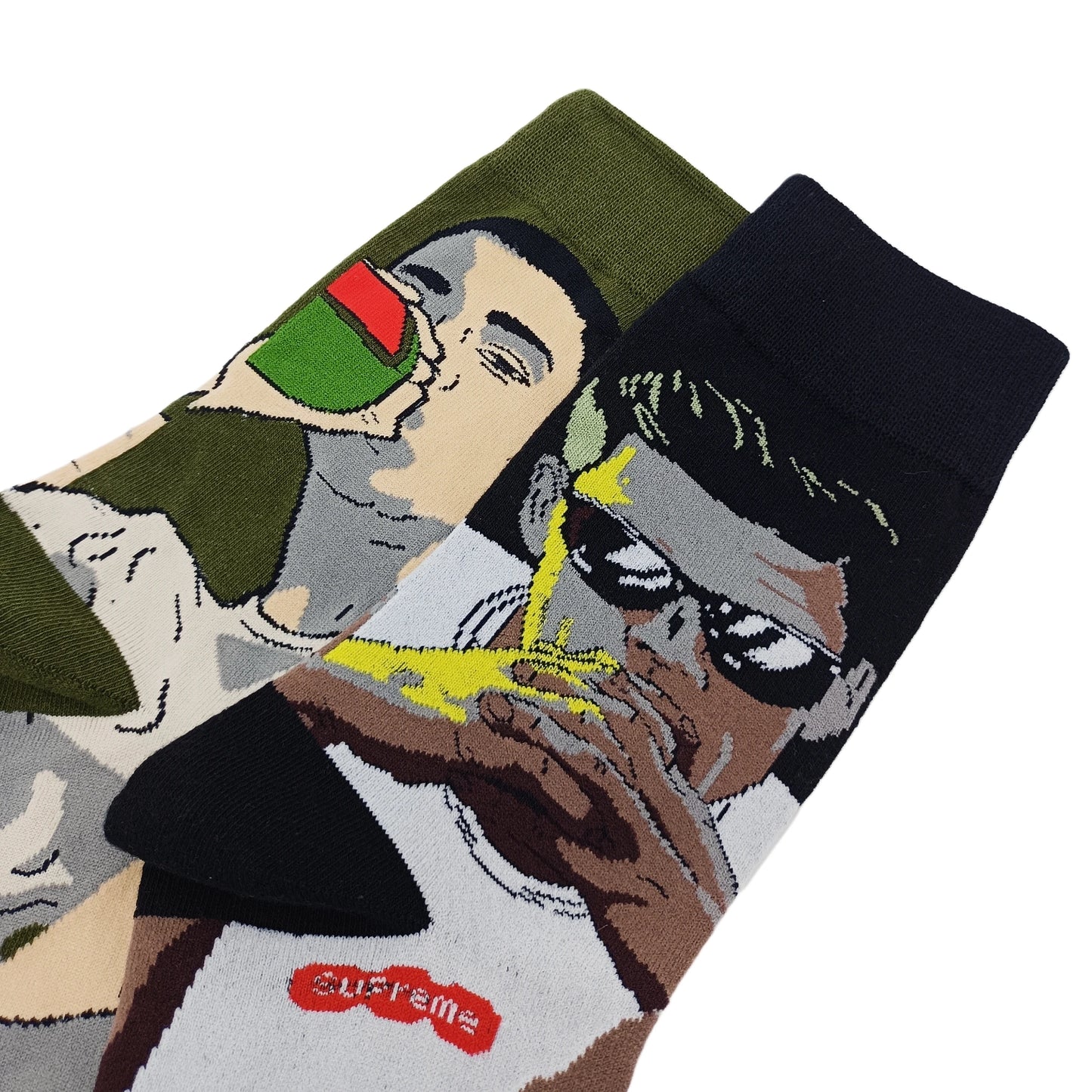 2 Pairs Of Sloth Mid-calf Socks