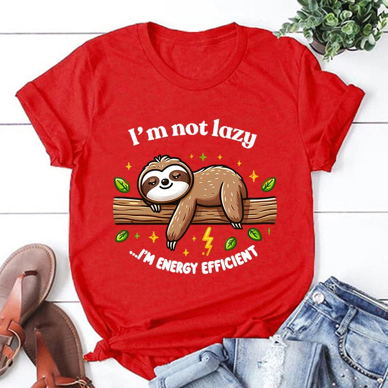 I'm Not Lazy I'm Energy Efficient Sloth T-Shirt