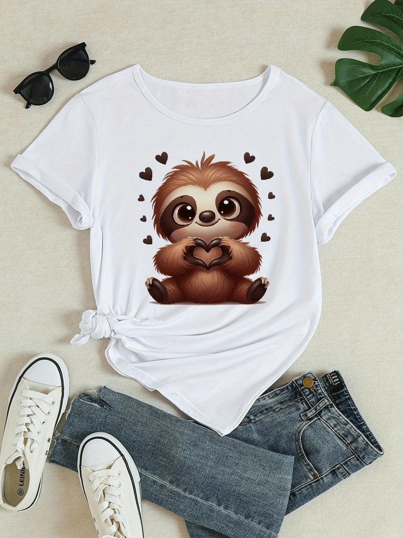 Cute Love Sloth T-Shirt product photo 3