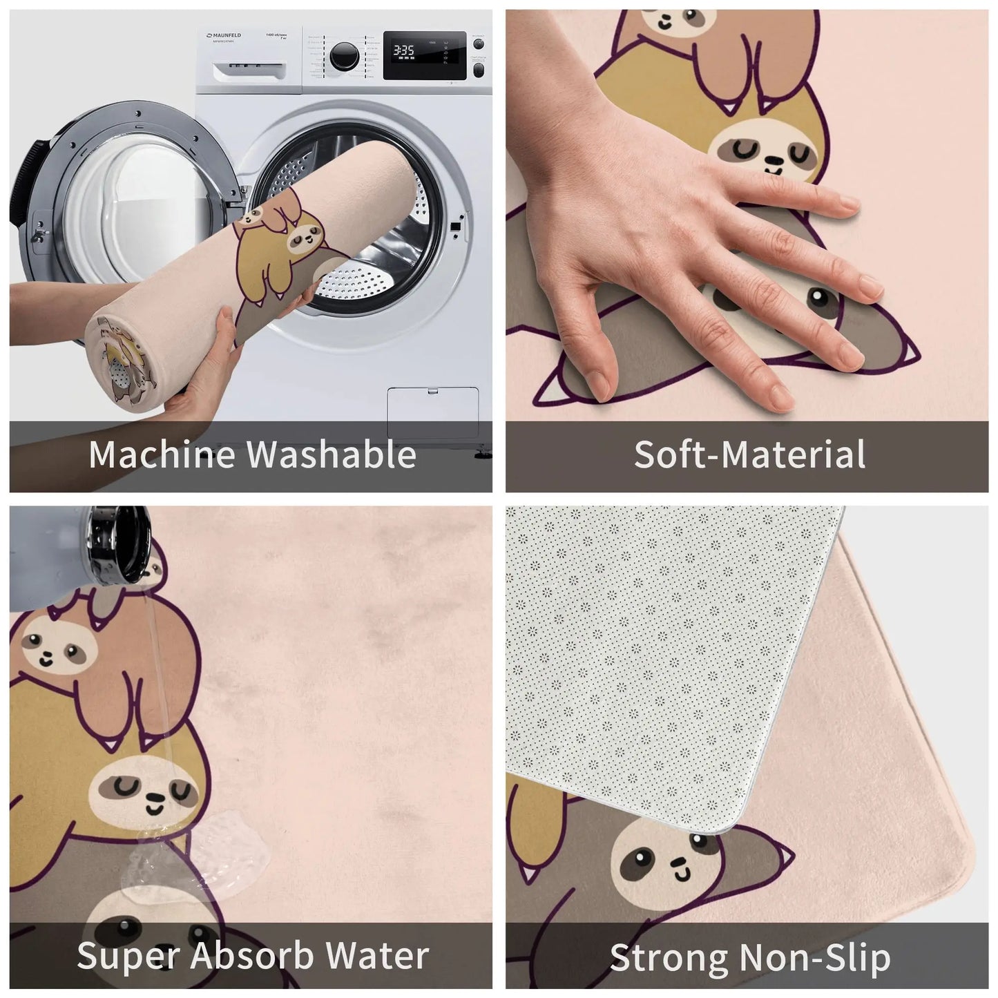 Sloth Stack Anti-slip Doormat