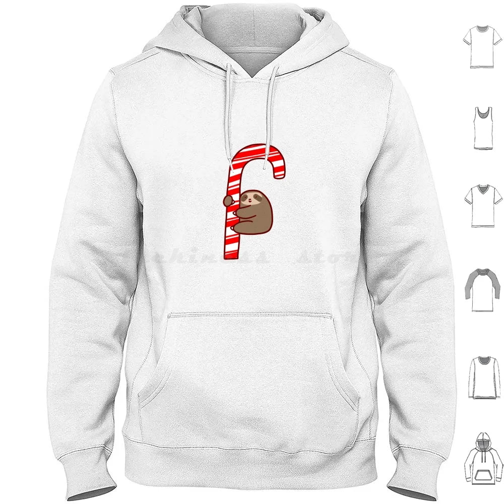 Sloth & Candy Cane Christmas Hoodie