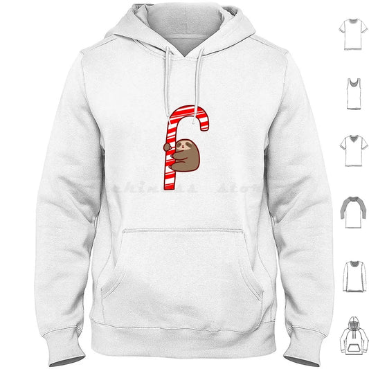 Sloth & Candy Cane Christmas Hoodie