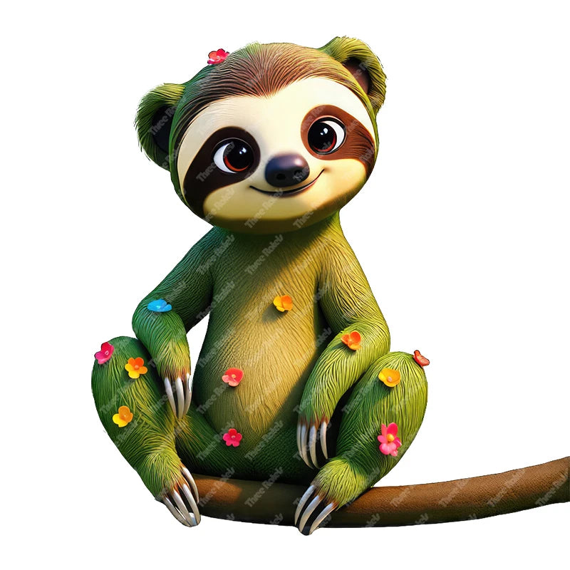 Forest Sloth Wall Stickers