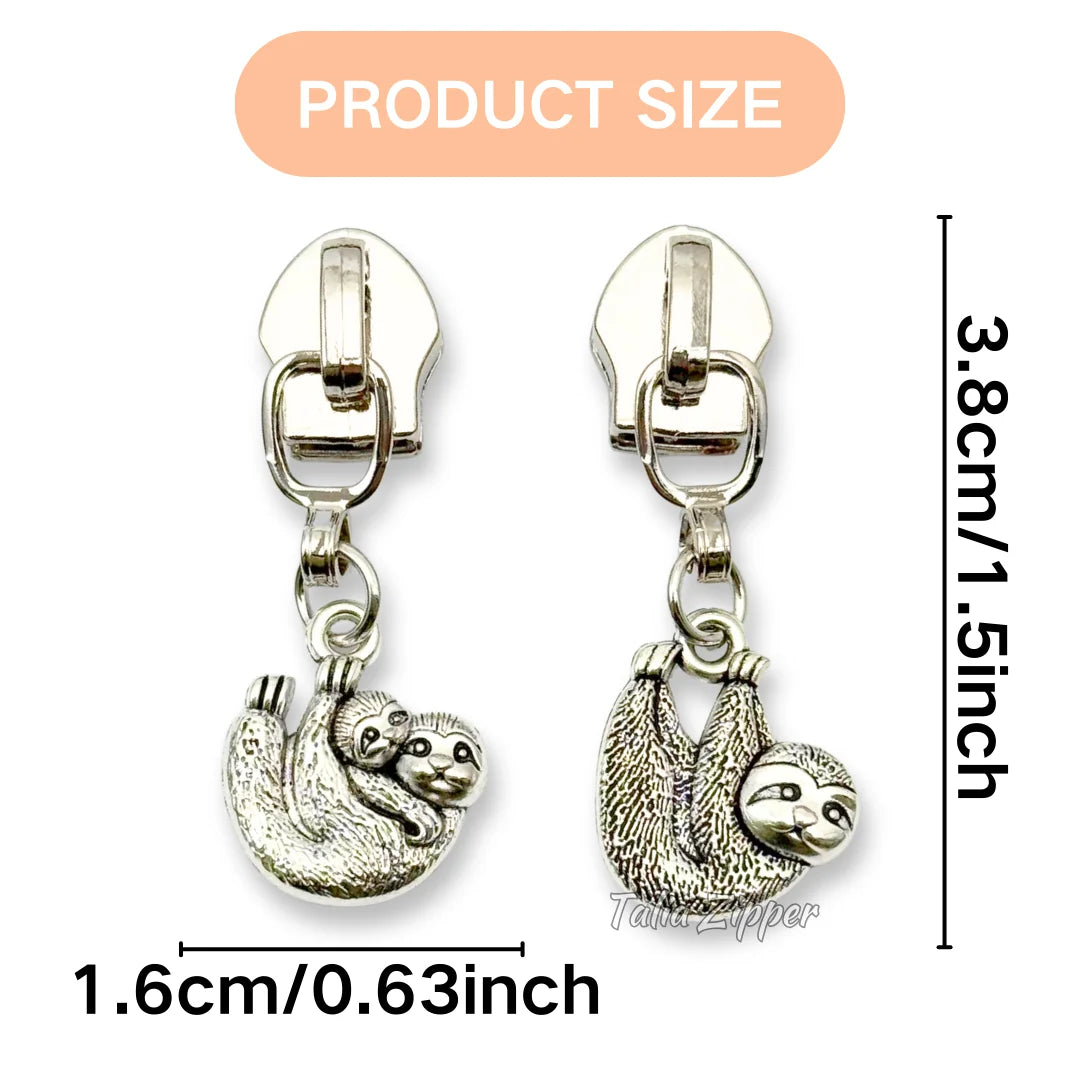 Sloth Zipper Sliders