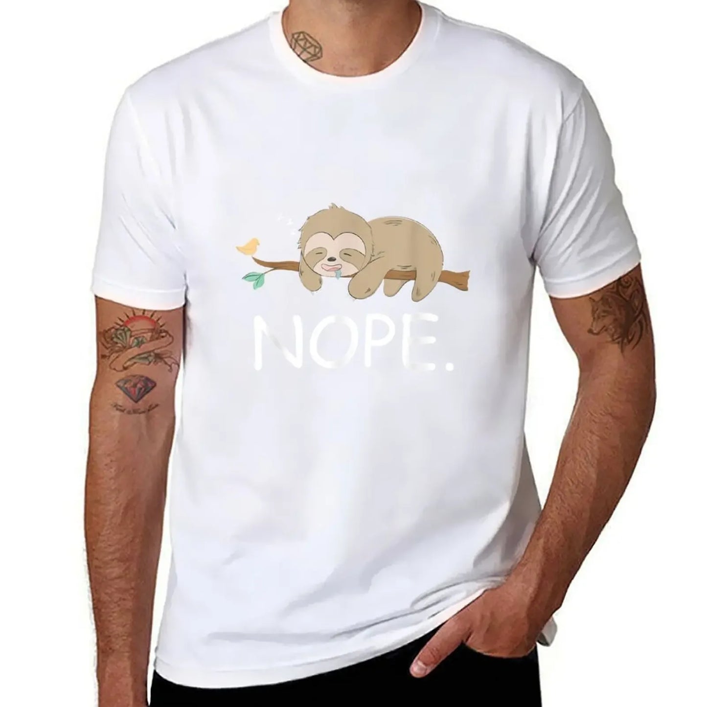 Nope Lazy Sloth T-Shirt