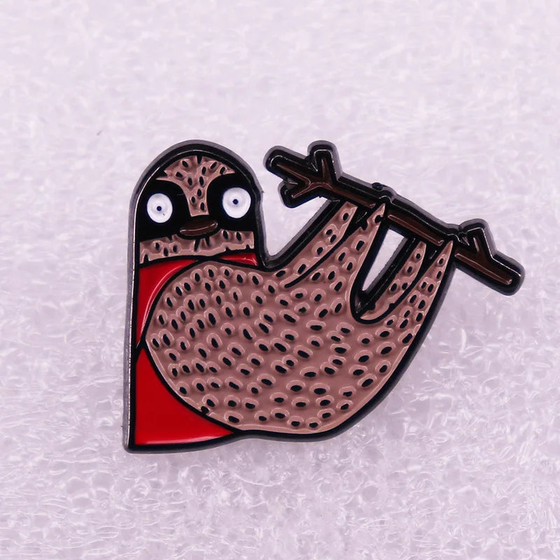 Sloth Enamel Pin Badges
