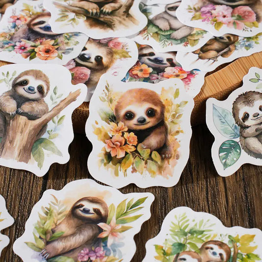 46 Piece Sloth Stickers