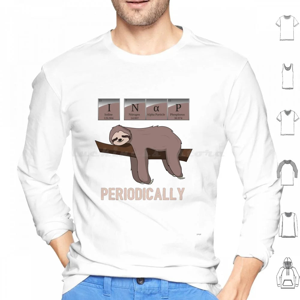 I Nap Periodically Sloth Long Sleeve T-Shirt