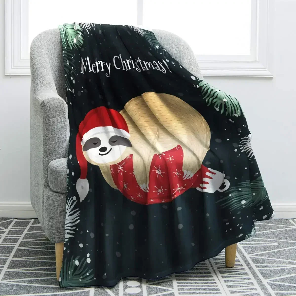 Sloth Theme Throw Blanket