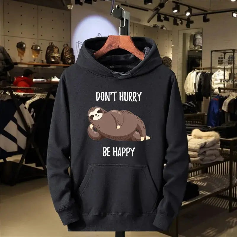 Don't Hurry Be Happy Sloth Hoodie