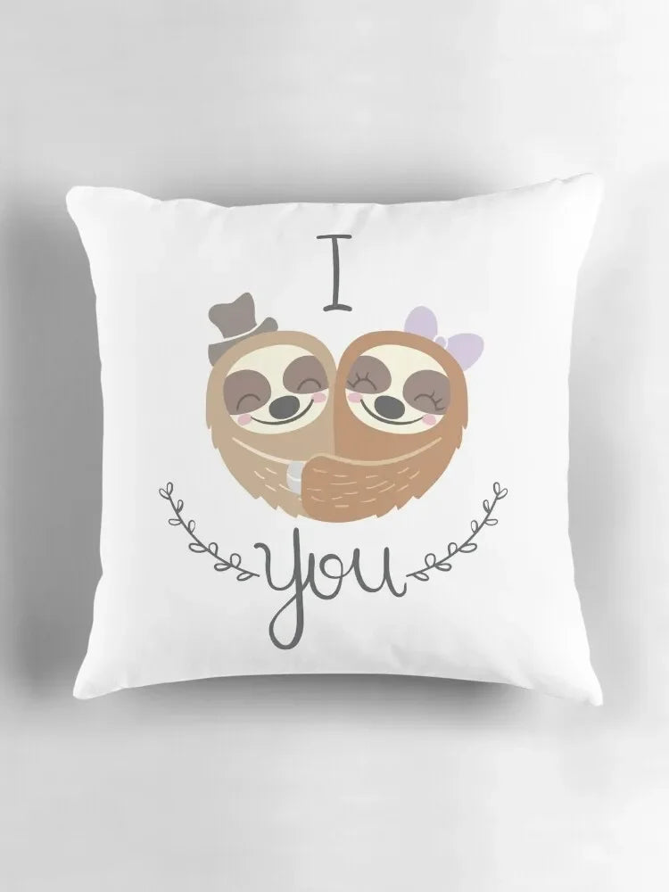 Cute Sloth I Love You Cushion