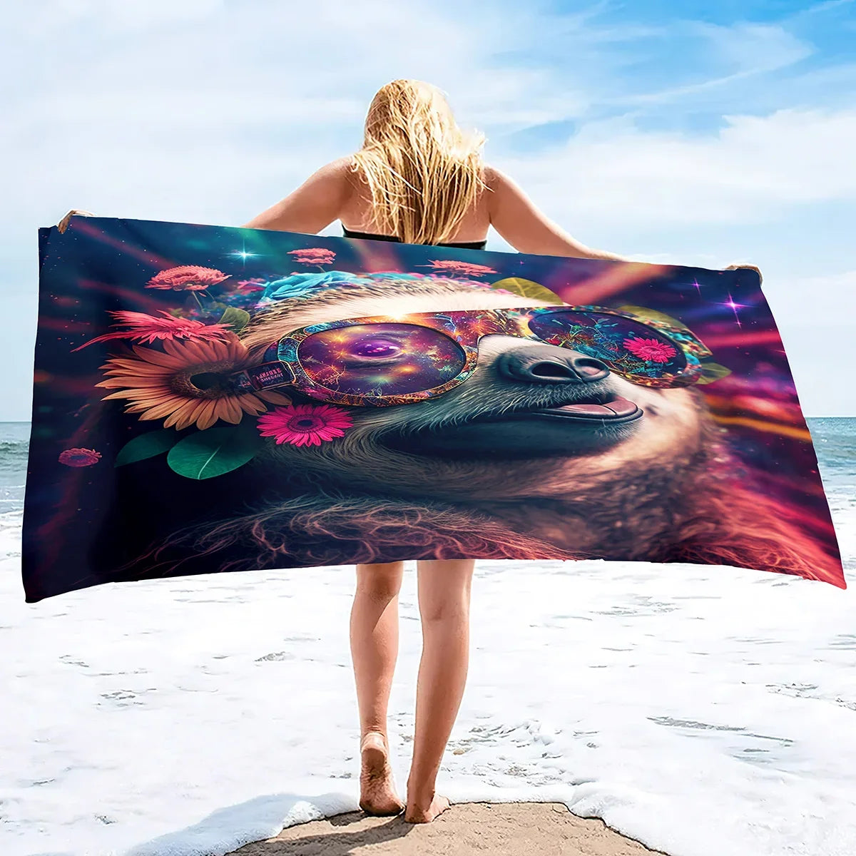 Vibrant Sloth Towel